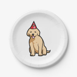 Golden retriever-Welpen-Geburtstag Pappteller