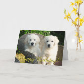 Golden Retriever Welpen Geburtstagskarte Karte (Gelbe Blume)