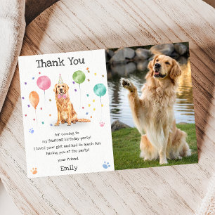 Golden Retriever Welpen Hund Geburtstag Dankeskart Einladung