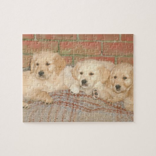 Golden retriever-Welpen-Hundepuzzlespiel Puzzle (Horizontal)