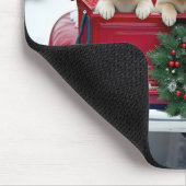 Golden Retriever Welpen im Weihnachtsverkehr Mousepad (Ecke)