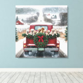 Golden Retriever Welpen Leinwanddruck (Insitu (Holzboden))