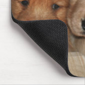 Golden Retriever Welpen mit Baseball Mousepad (Ecke)