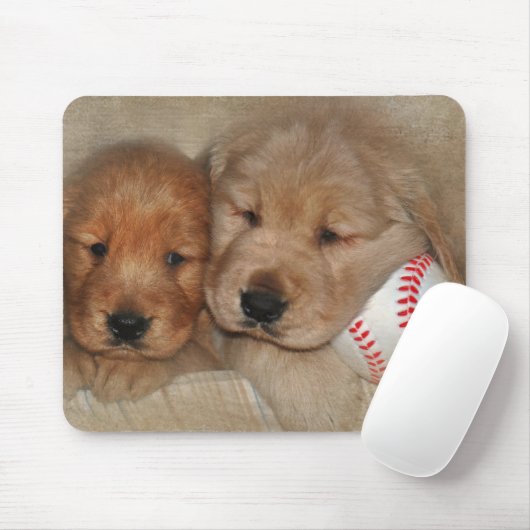 Golden Retriever Welpen mit Baseball Mousepad (Mit Mouse)