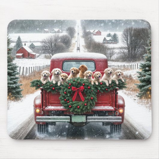 Golden Retriever Welpen Mousepad (Vorne)