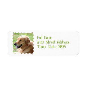 Golden retriever-Welpen-Postsendung-Aufkleber