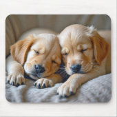 Golden Retriever Welpen Schlafen Mousepad (Vorne)