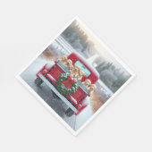 Golden Retriever Welpen Serviette (Ecke)