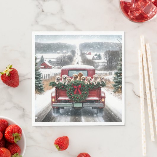 Golden Retriever Welpen Serviette (Beispiel)