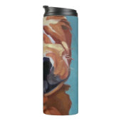 Golden retriever-Welpen-Trommel Thermosbecher (Nach rechts gedreht)