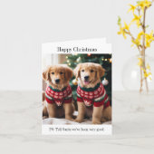 Golden Retriever Welpen Weihnachtskarte Karte (Gelbe Blume)