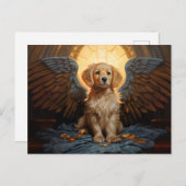 Golden Retriever Welpengel Postkarte (Vorne/Hinten)