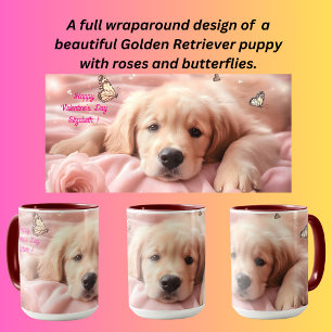 Golden Retriever Welpenvalentin Tasse