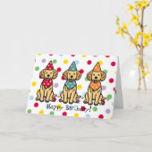 Golden Retriever Welppies Geburtstag Karte (Gelbe Blume)