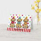 Golden Retriever Welppies Geburtstag Karte (Gelbe Blume)