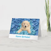 Golden Retriever Welppy Birthday Card Karte (Vorderseite)