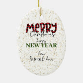 Golden Retriever Welppy Joppy to World Holiday Keramik Ornament (Hinten)