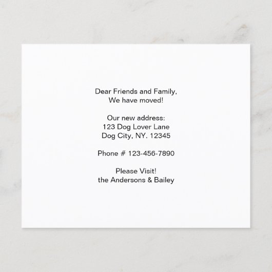 Golden Retriever Weve Moved Dog Moving Card (Rückseite)