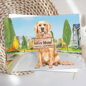 Golden Retriever Weve Moved Dog Moving Card
