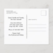 Golden Retriever Weve Moved Dog Moving Card (Rückseite)