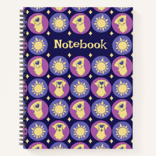 Golden Retriever Whimsical Sonne Benutzerdefiniert Notizblock