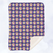 Golden Retriever Whimsical Sun Polka Dot Dark Blue Sherpadecke