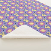 Golden Retriever Whimsical Sun Polka Dot Lila Sherpadecke (3/4)