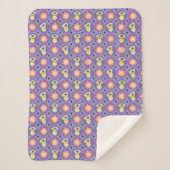 Golden Retriever Whimsical Sun Polka Dot Lila Sherpadecke (Vorderseite)