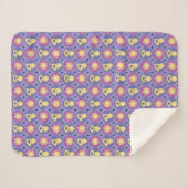 Golden Retriever Whimsical Sun Polka Dot Lila Sherpadecke (Vorderseite (Horizontal))