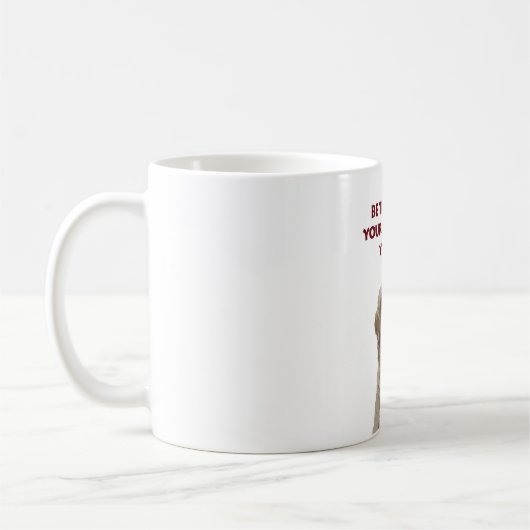 Golden Retriever White Coffee Tasse mit Zitat (Links)
