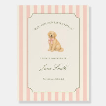 Golden Retriever Willkommen Kleiner Freund Baby Sh