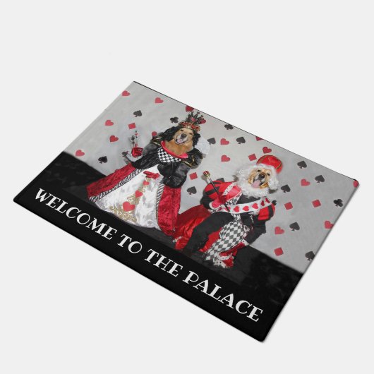 Golden retriever-Willkommen zum Palast Fußmatte (Schrägansicht)