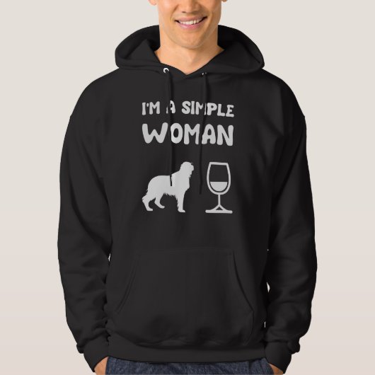 Golden Retriever Wine Hoodie (Vorderseite)