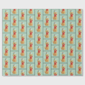 Golden Retriever Winter Muster Geschenkpapier (Flach)