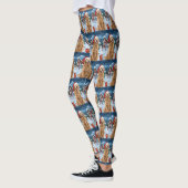 Golden Retriever Winter Wunderland Weihnachtsfreud Leggings (Links)