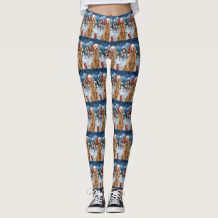 Golden Retriever Winter Wunderland Weihnachtsfreud Leggings