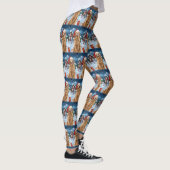 Golden Retriever Winter Wunderland Weihnachtsfreud Leggings (Rechts)
