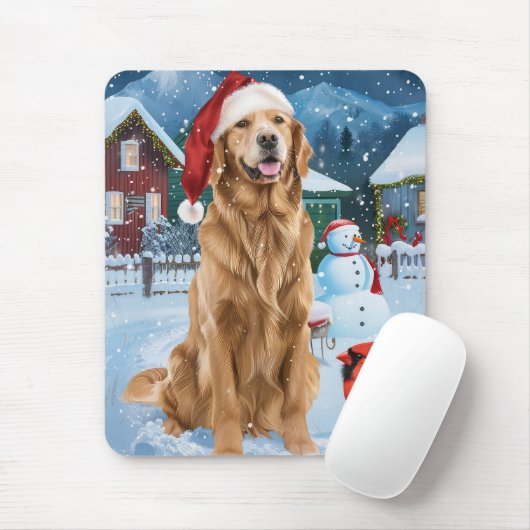 Golden Retriever Winter Wunderland Weihnachtsfreud Mousepad (Mit Mouse)
