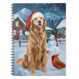 Golden Retriever Winter Wunderland Weihnachtsfreud Notizblock