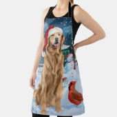 Golden Retriever Winter Wunderland Weihnachtsfreud Schürze (InSitu)