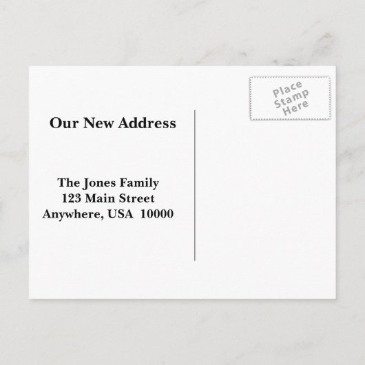 Golden Retriever Wir haben eine neue Adresse versc Ankündigungspostkarte (Rückseite)