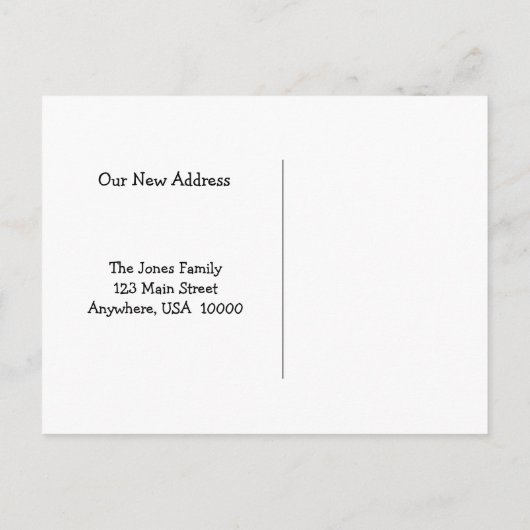 Golden Retriever Wir haben eine neue Adresse versc Ankündigungspostkarte (Rückseite)