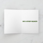 Golden Retriever Witchin' Halloween Feiertagskarte (Innenseite)