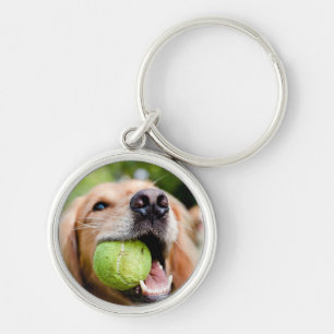 Golden Retriever With Tennis Ball Schlüsselanhänger