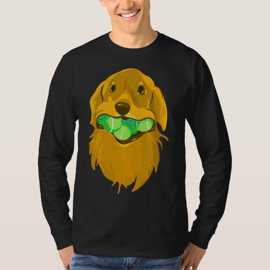 Golden Retriever With Tennis Balls Active T-Shirt (Vorderseite)