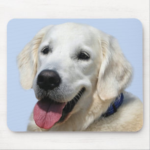 Golden Retriever Yellow / White Puppy Hund Mousepad