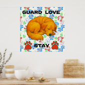 Golden Retriever, Zitat Poster (Küche)