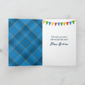 Golden Retriever zum Geburtstag Kariert Karte (Innenseite)