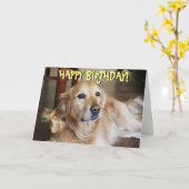 Golden retrievergeburtstagskarte karte (Gelbe Blume)