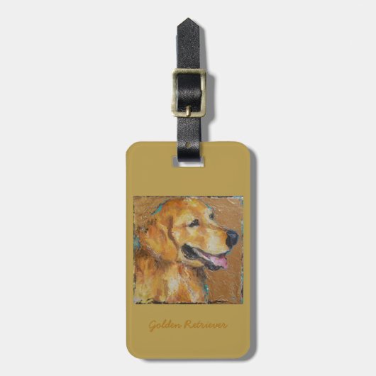 Golden retrievergeldbeutel, Gepäckanhänger oder (Vorderseite vertikal)